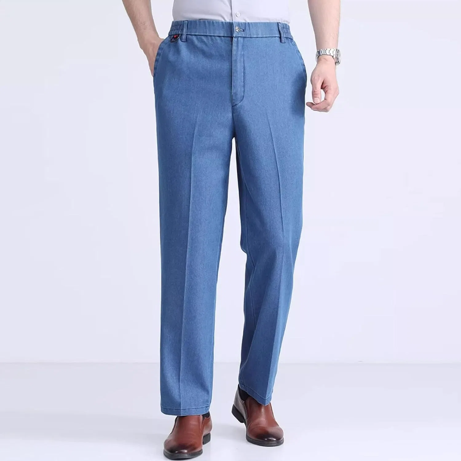 Джинсы свободные Regular Fit Light Blue — фото 2