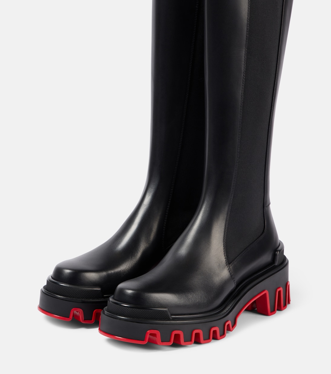Сапоги Marchacroche Dune из кожи до колена Christian Louboutin, черный — фото 4