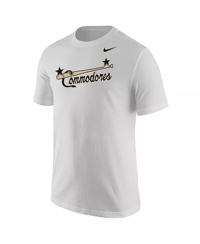 Мужская белая рваная футболка Vanderbilt Commodores Baseball Vault Nike, белый — фото 2
