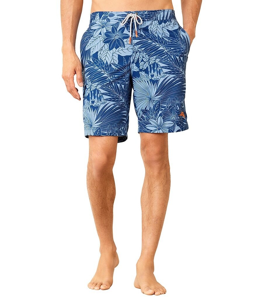 

Томми Багама Big & Tall Baja Santiago Palms 10 и 11Шорты-борд по внутреннему шву Tommy Bahama, синий