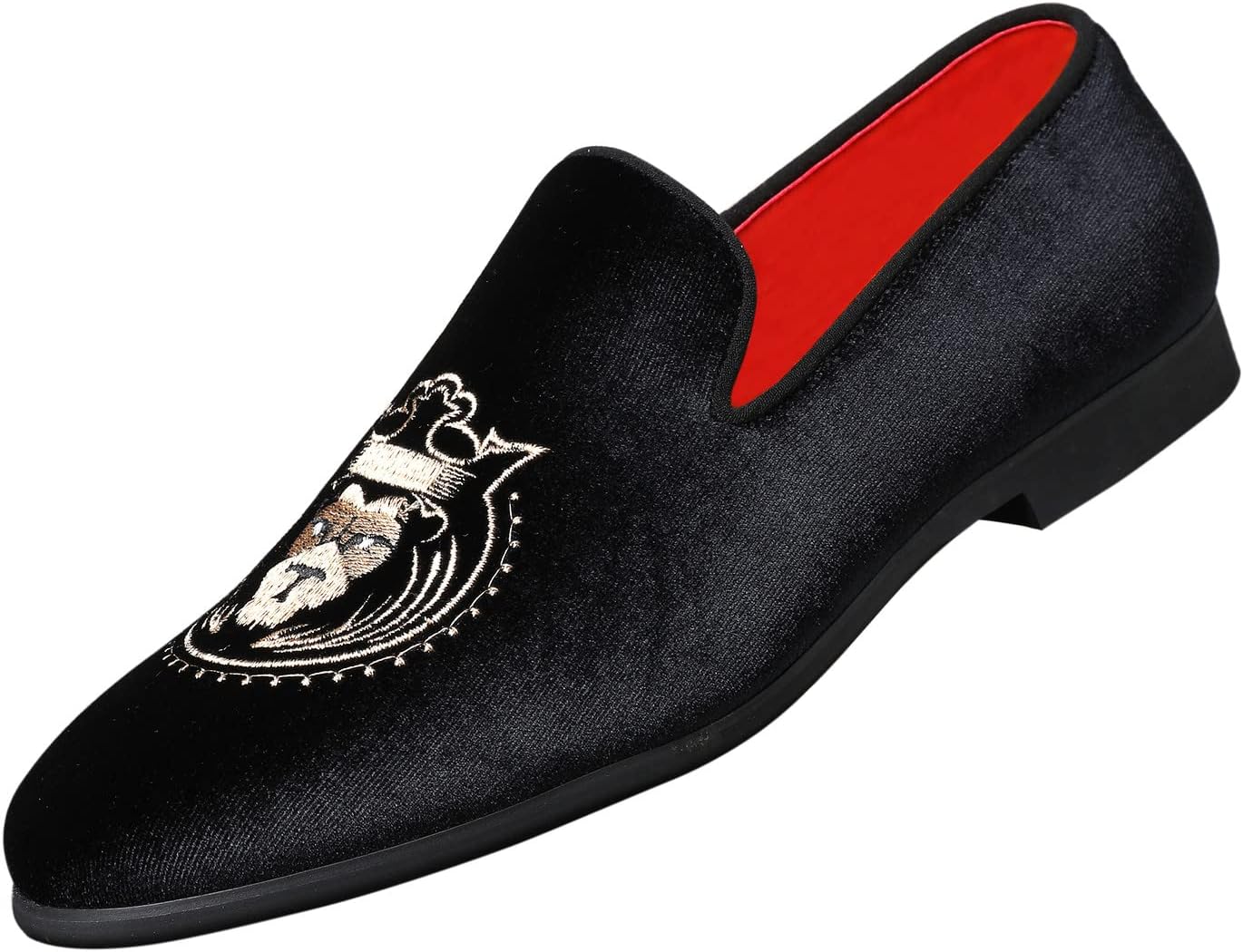 

Мужские лоферы Santimon, классические туфли, слипоны, с узором льва, повседневная обувь, черный