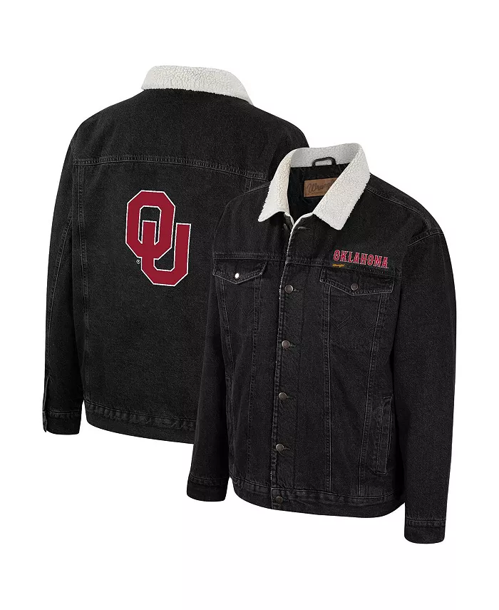 

Мужская джинсовая куртка на пуговицах в западном стиле Wrangler Charcoal Oklahoma Sooners Colosseum