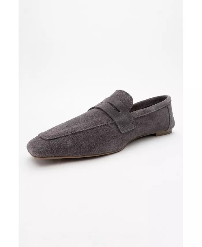 Мокасины Morne из замши и кожи Forever & Always Shoes, серый — фото 3