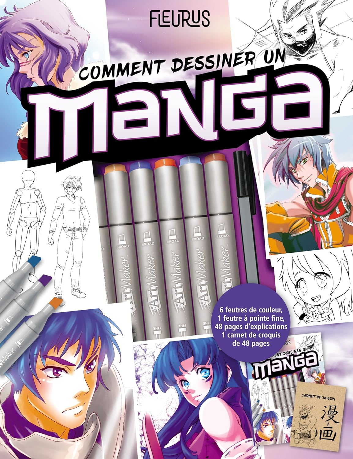 

Comment dessiner un manga: Avec 6 feutres pro et 1 marqueur (FLEURUS)