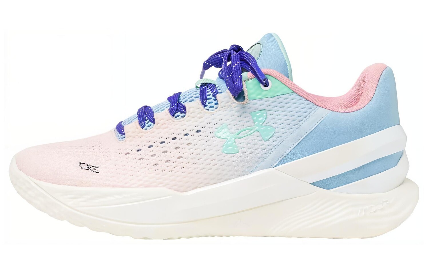 

Баскетбольные кроссовки Curry 2 мужские с низким верхом розовые/синие Under Armour