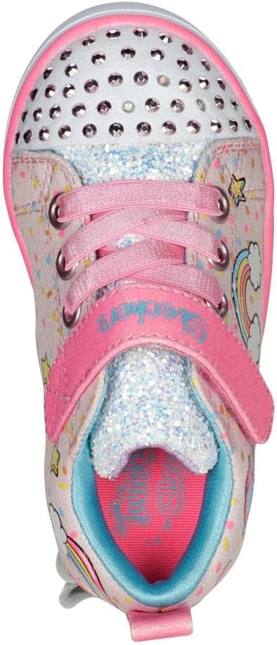 Детские кроссовки Skechers Twinkle Toes Sparkle Lite «Безумие единорога», светло-розовый — фото 3