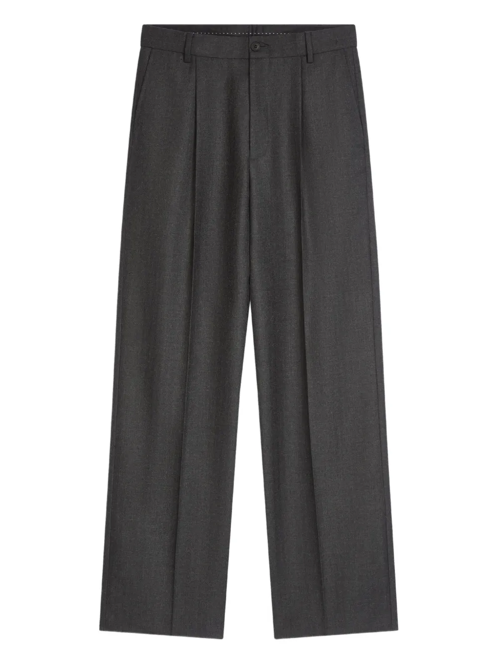 

Шерстяные брюки прямого кроя DRIES VAN NOTEN, серый
