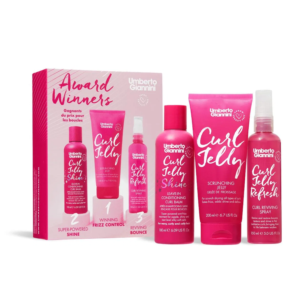 Набор для укладки вьющихся волос Umberto Giannini Award Winners: Curl Styling, 3 предмета Umberto Giannini