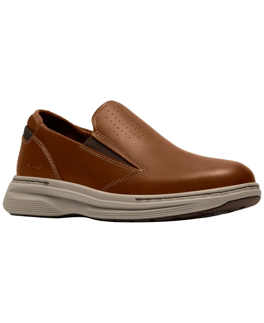 Мужские туфли-слипоны Craftwell с закругленным носком Clarks, Tan Leather