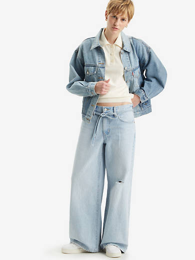

Женские мешковатые прямые джинсы XL Levi's, цвет Karma's Coming - Light Wash