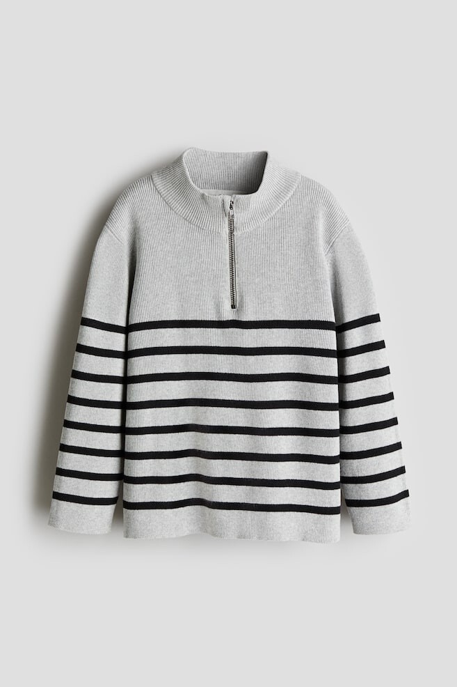 

Пуловер на молнии H&M, серый