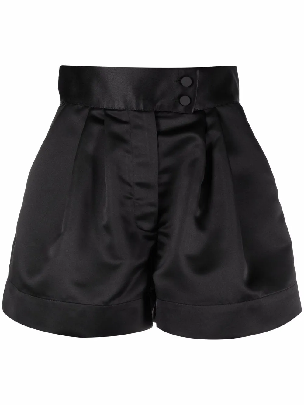 

Атласные шорты с завышенной талией STYLAND, черный