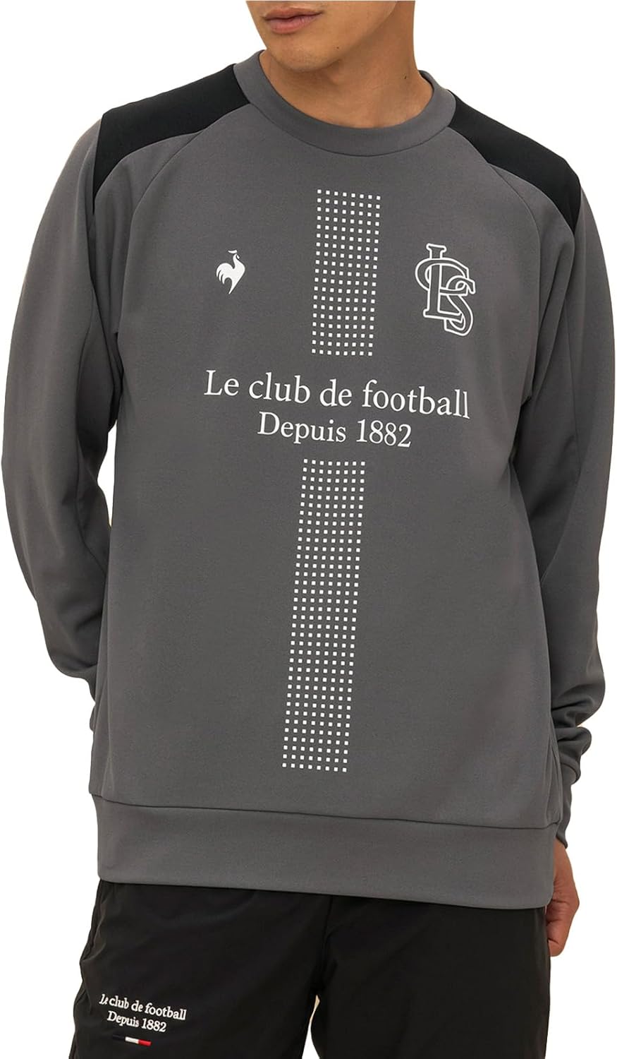 

Толстовка с круглым вырезом, влагоотводящая, эластичная, светопоглощающая, теплоотводящая, защита от УФ-излучения (UPF 50+), длинный рукав, для футзала, футбола, унисекс, для взрослых Le Coq Sportif, серый