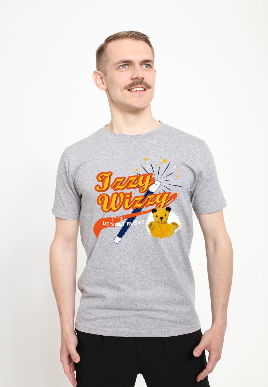 

Футболка с принтом SOOTY MAGIC WAND IZZY WIZZY LETS GET BUSY Henry Tiger, цвет Heather Grey