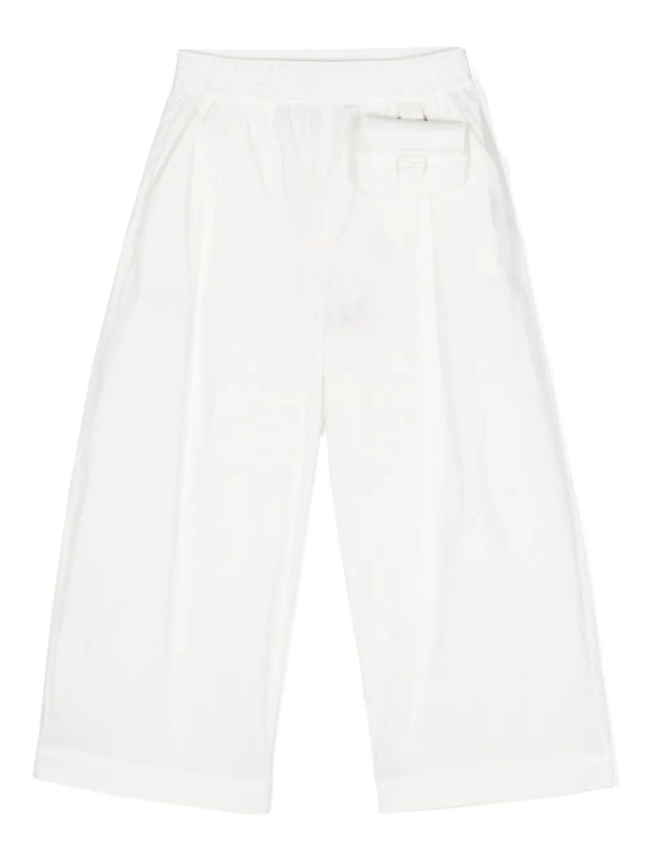 

Широкие брюки с вышивкой FF Fendi Kids, белый