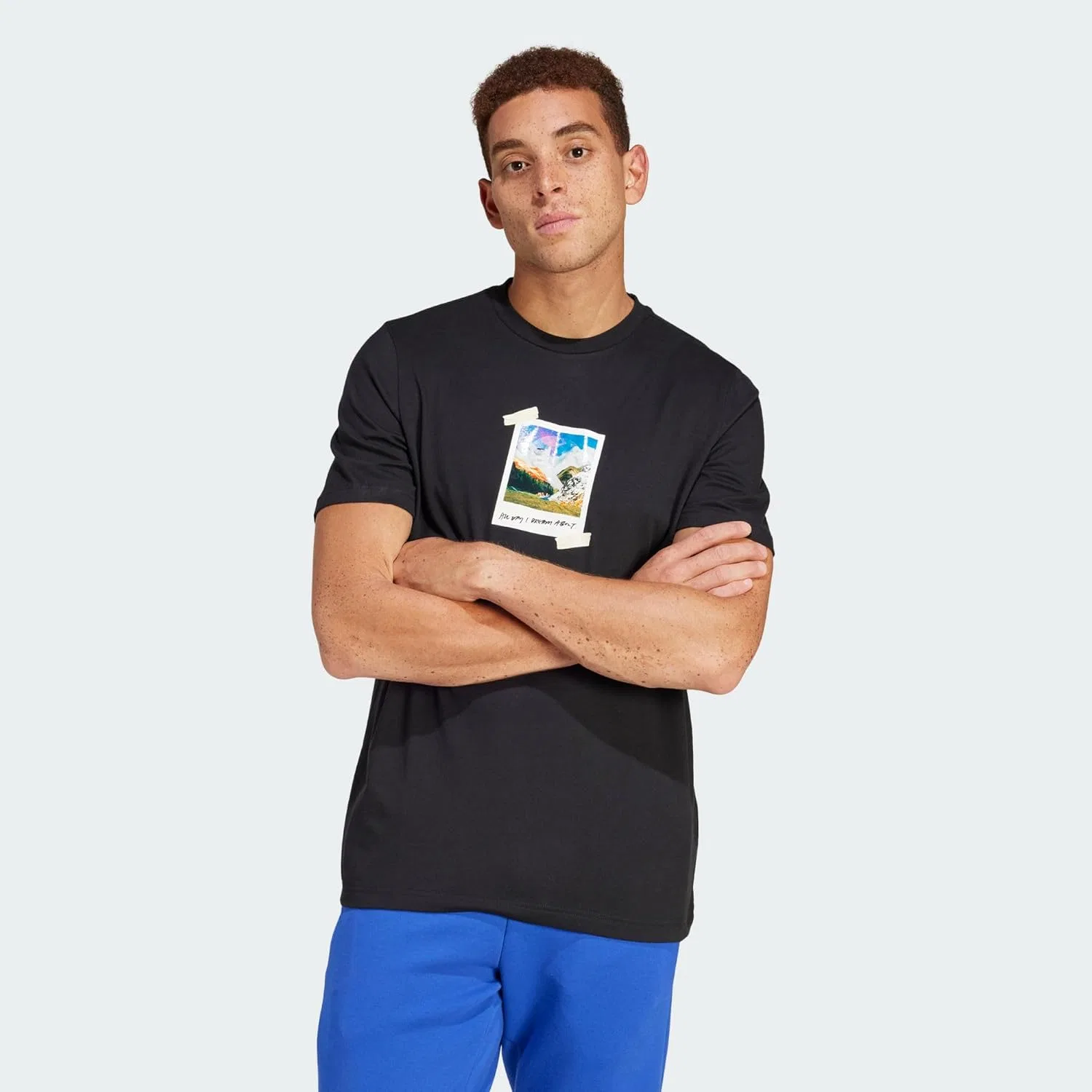 Футболка с принтом adidas, цвет Black — фото 2