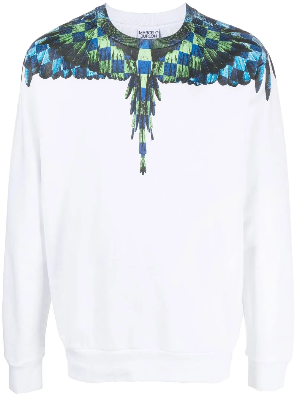 

Толстовка Chess Wings с круглым вырезом Marcelo Burlon County of Milan, белый