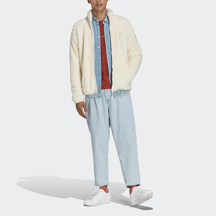 Куртка мужская Off White Adidas Originals, кремовый — фото 4