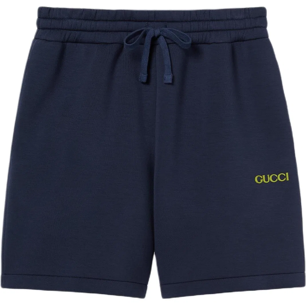 Шорты повседневные GUCCI с патчем, синие