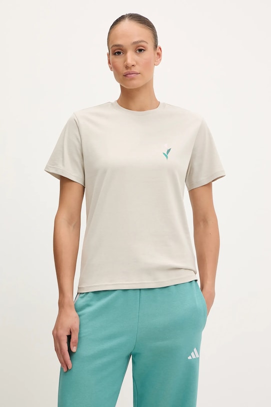 

Футболка хлопковая Tiro Adidas, бежевый