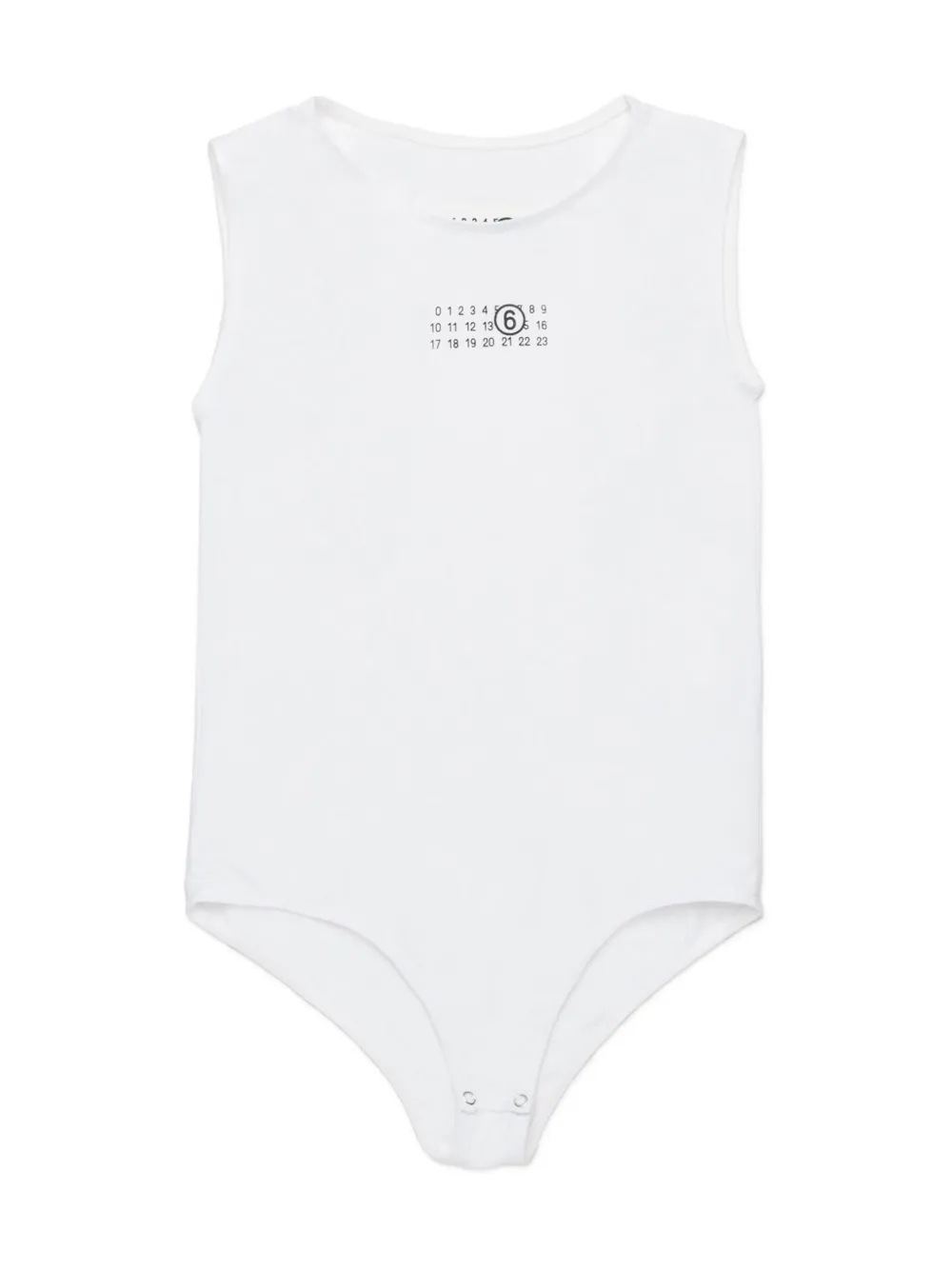 

Топ с принтом Numbers MM6 Maison Margiela Kids, белый