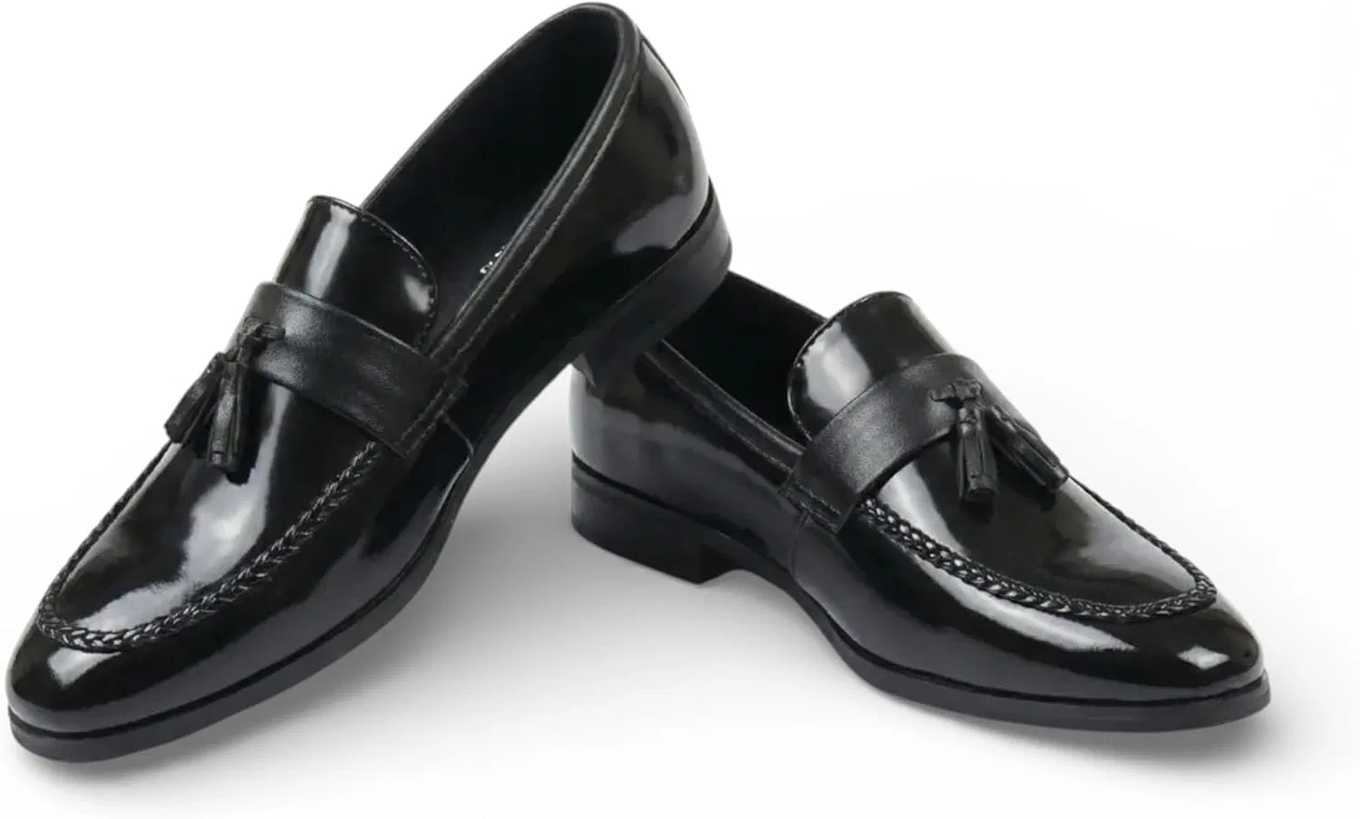 Лоферы мужские Dolcetto Tassel Black Infinity Leather — фото 4