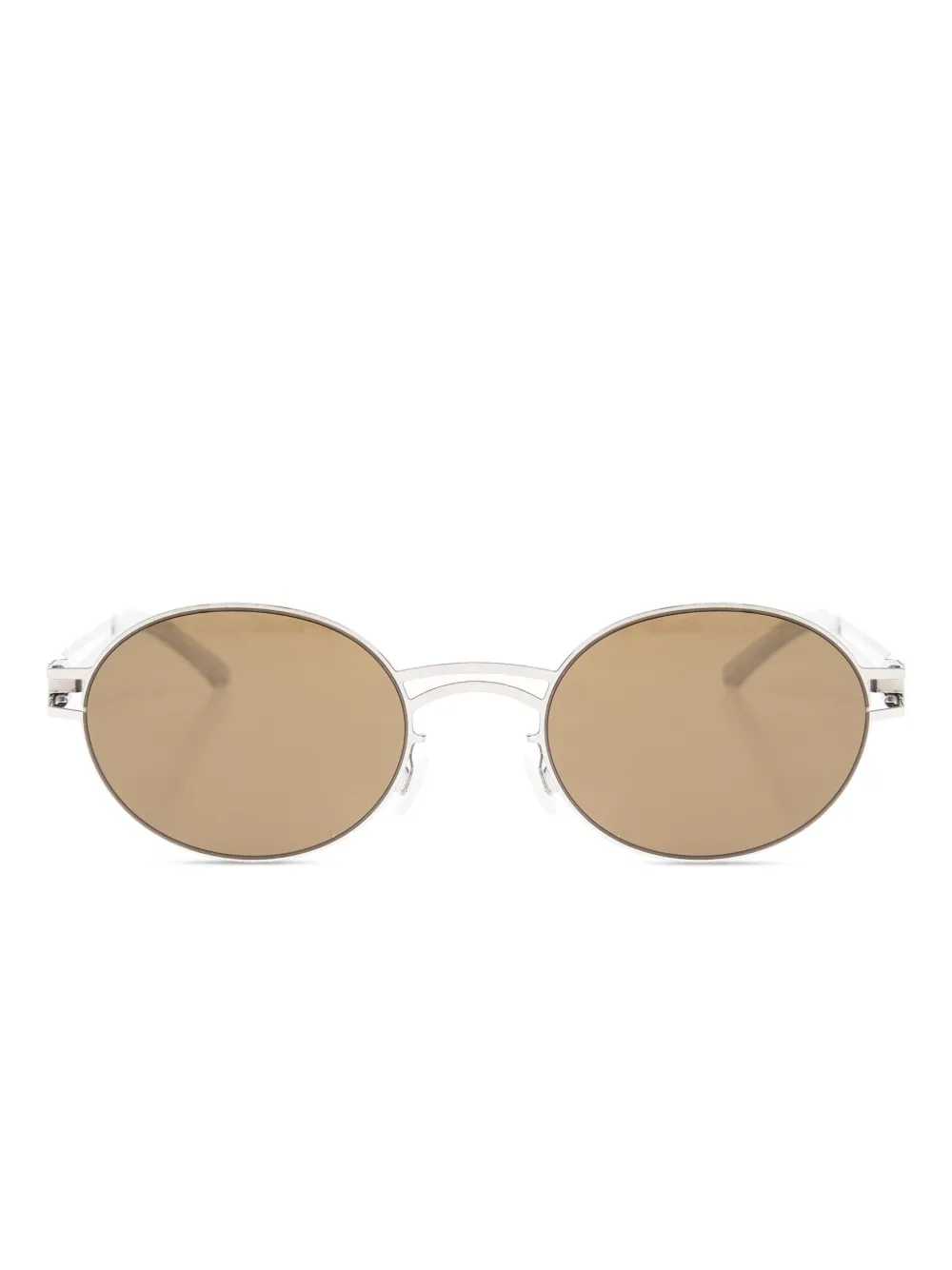 

Солнцезащитные очки в овальной оправе Mykita, серебяный