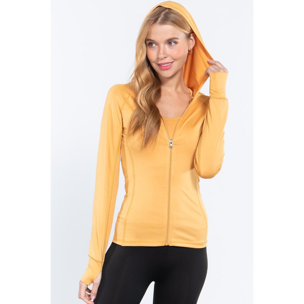 

Длинная спортивная куртка с капюшоном Slv FASHNZFAB, цвет silk mustard