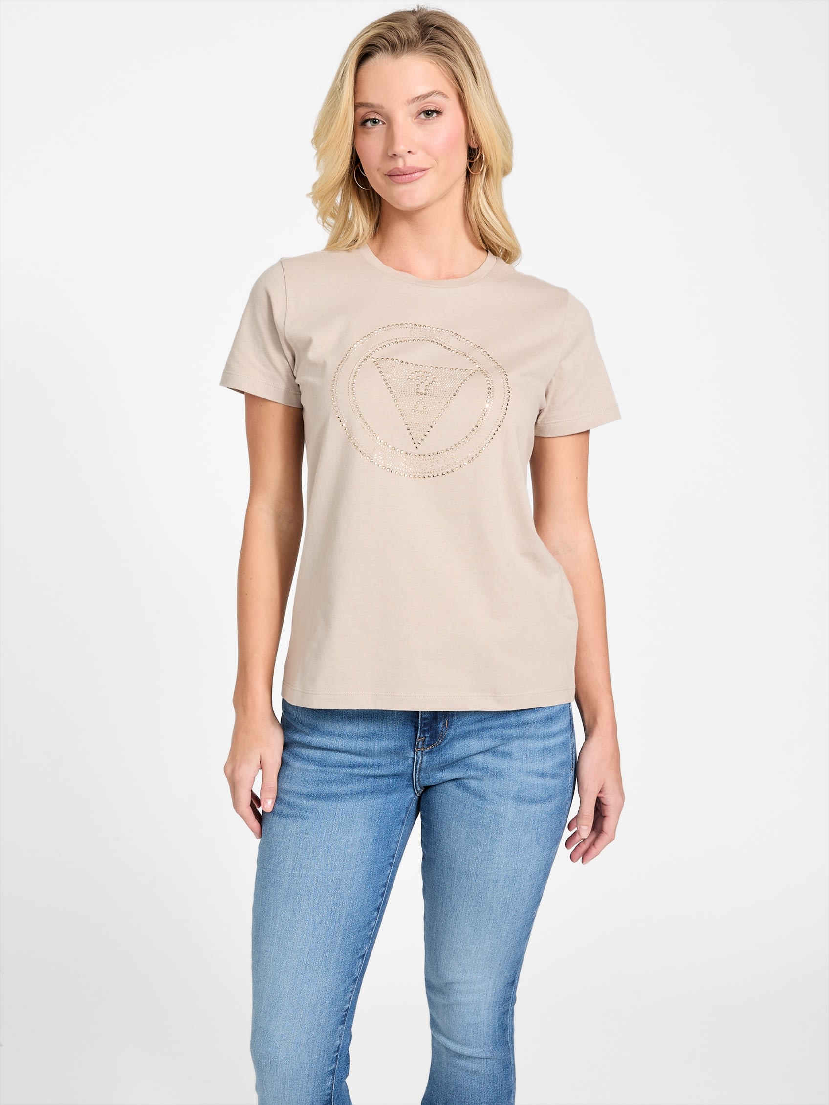 

Треугольная футболка Eco Liana Guess Factory, цвет velvet taupe