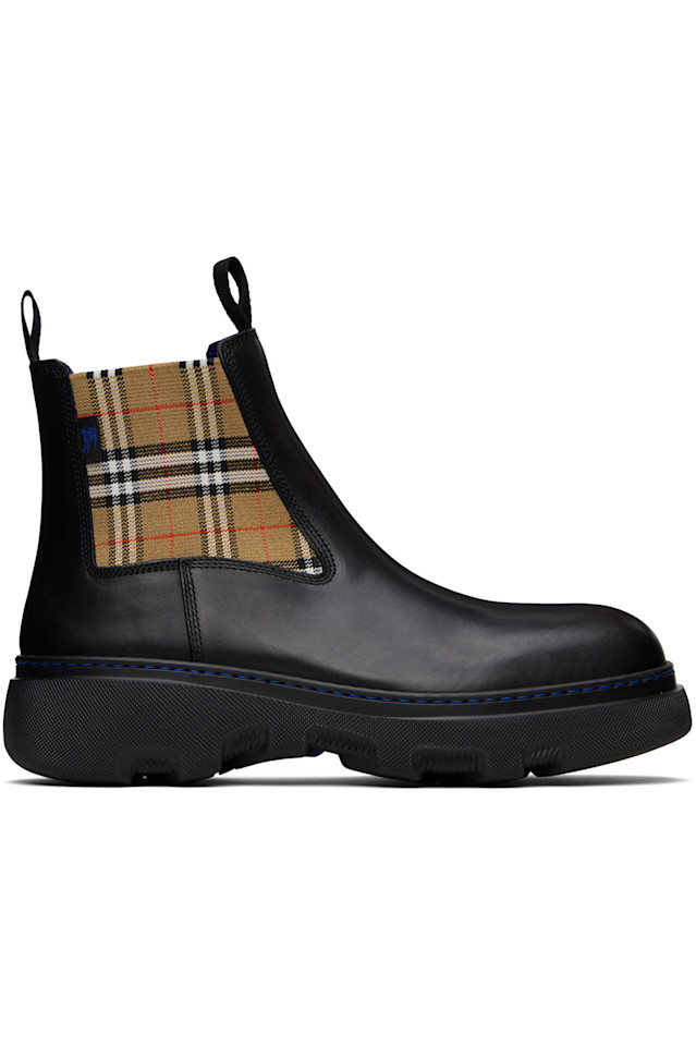 

Кожаные низкие челси-криперы Burberry, мультиколор