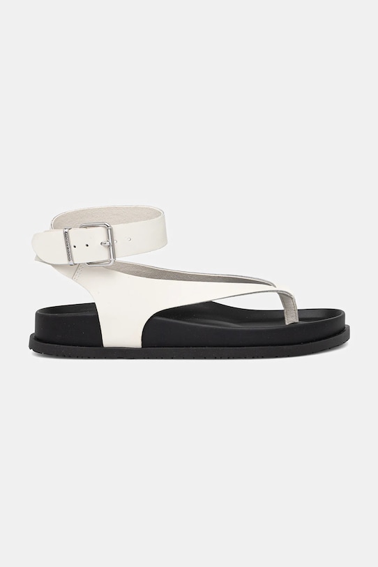 Кожаные сандалии TJW Ankle Strap Sandal Tommy Jeans, бежевый — фото 2