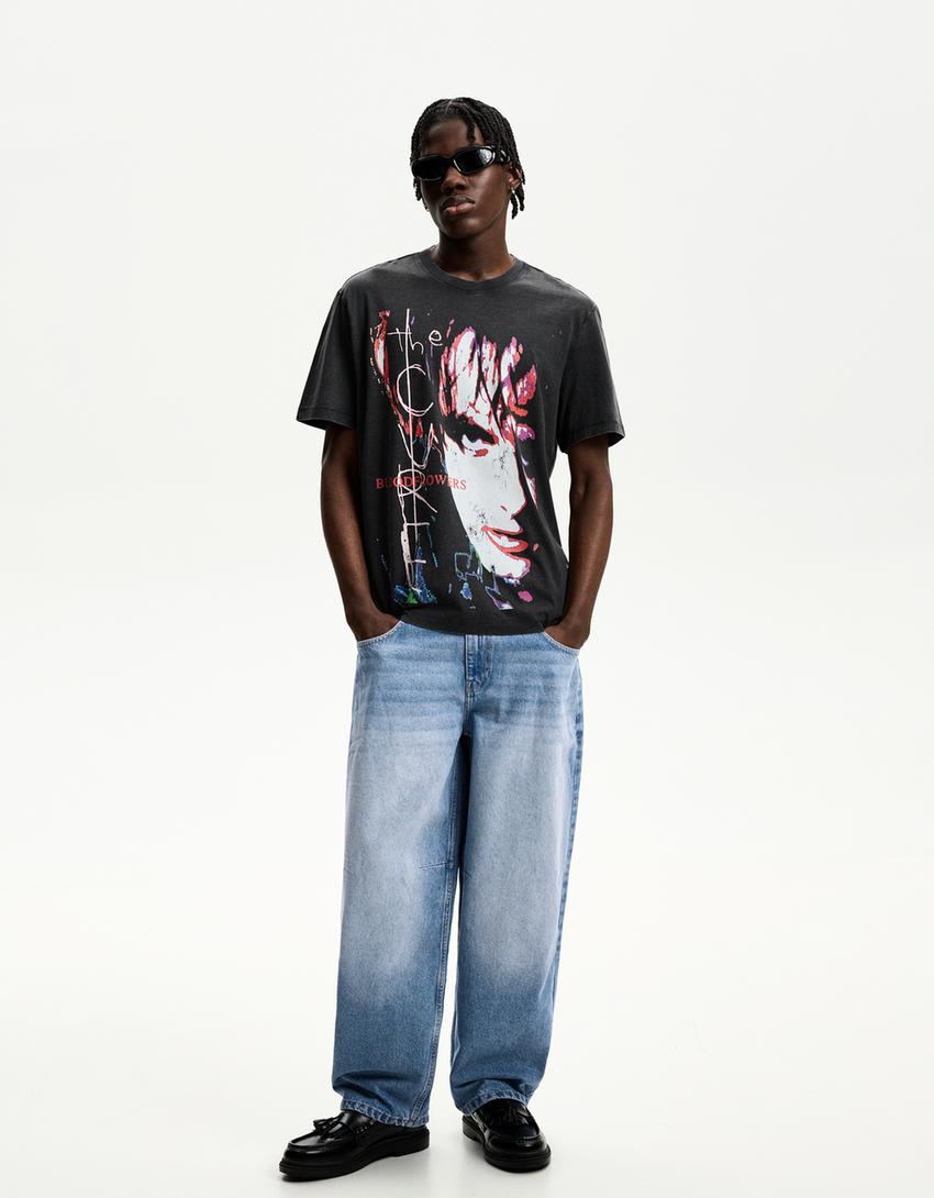 

Джинсы Balloon fit Bershka, голубой