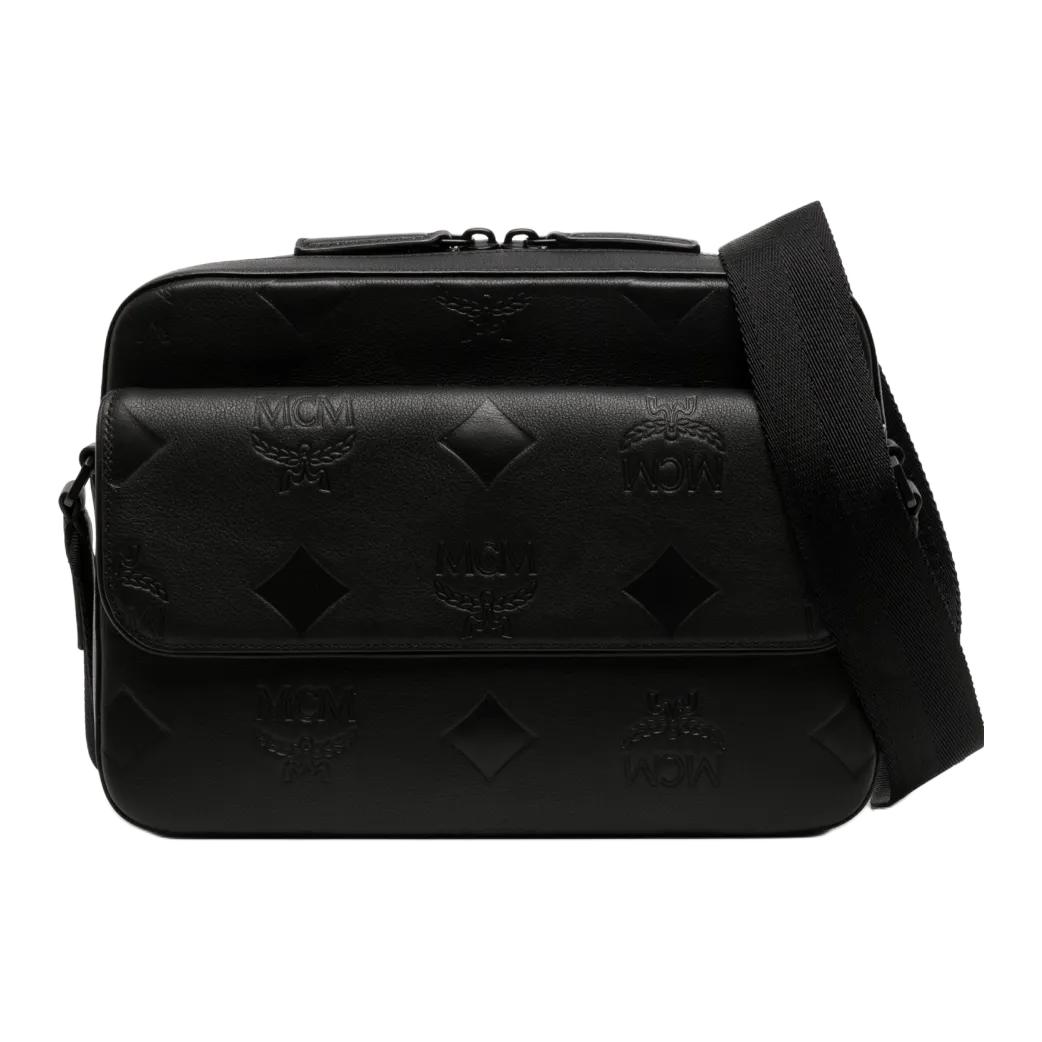 

Кожаная сумка-мессенджер, наплечная сумка, сумка через плечо Medium Size Unisex Black MCM, Set (Bag+Dust Bag)
