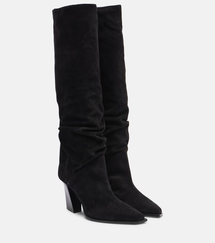 Ботфорты Hart 85 из замши Jimmy Choo, Black