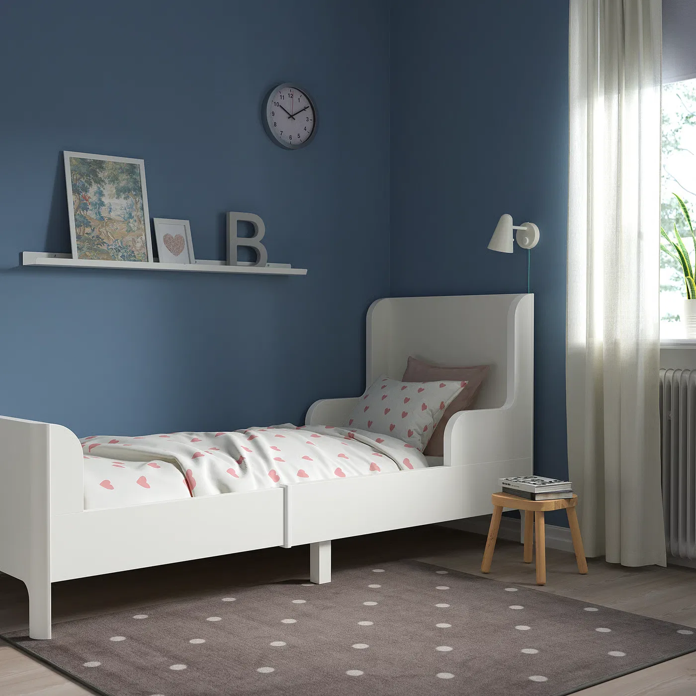 Раздвижная кровать, белая, 80x200 см Busunge IKEA — фото 4