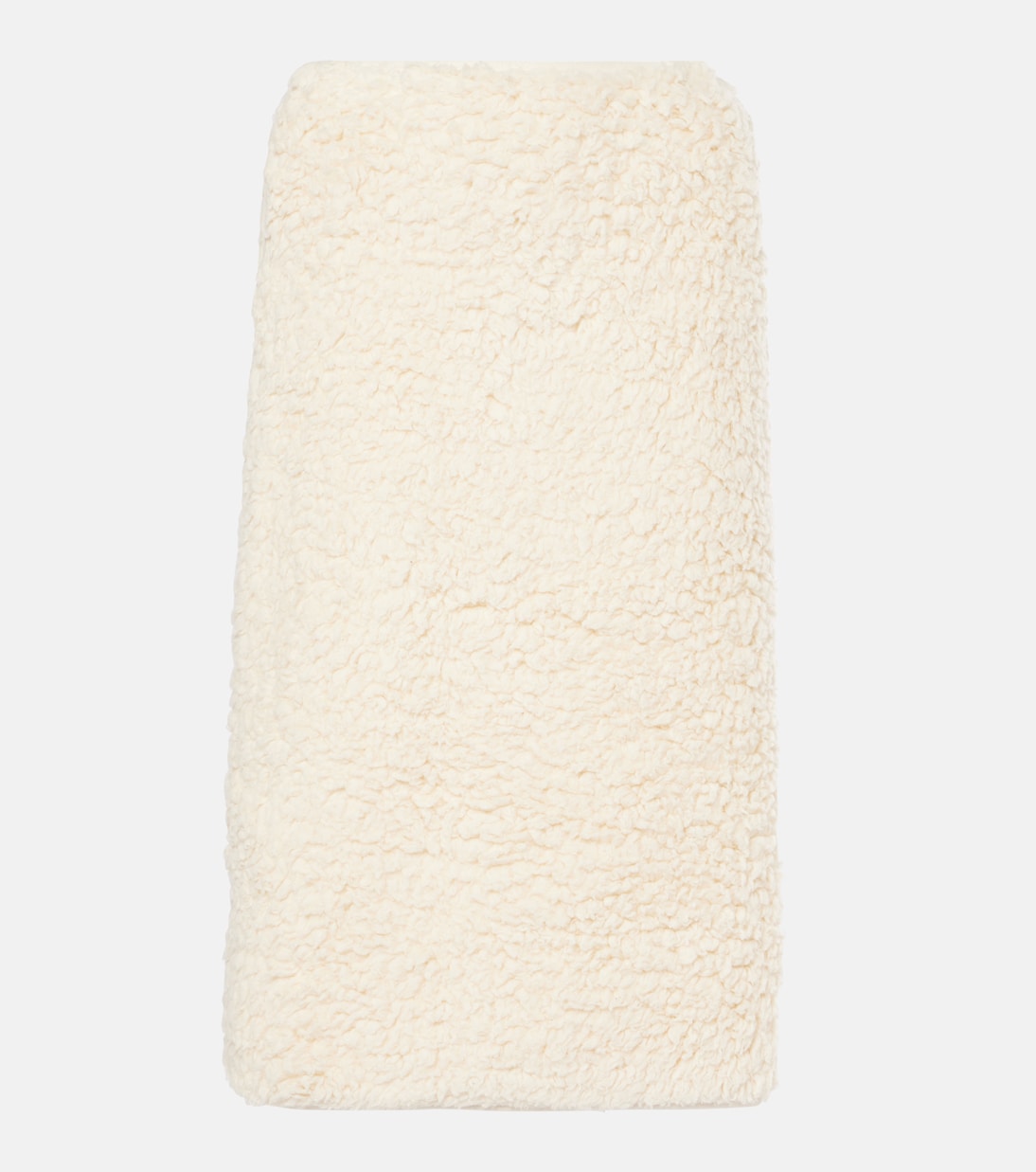 

Юбка миди из хлопкового флиса Jil Sander, Eggshell