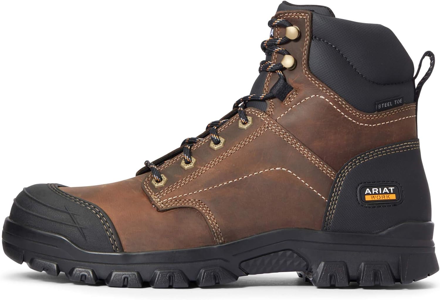 Мужские ботинки ARIAT Treadfast 6 с защитным стальным носком, коричневый — фото 2
