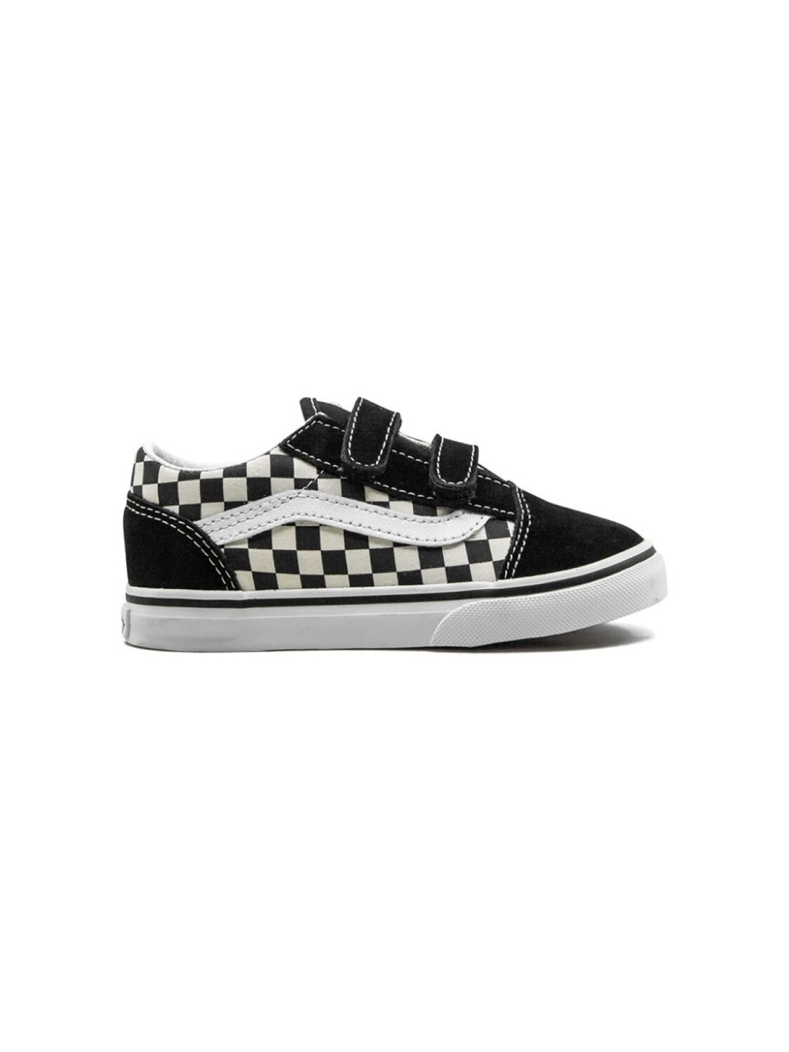 

Кроссовки Old Skool V Primary в клетку Vans Kids, черный