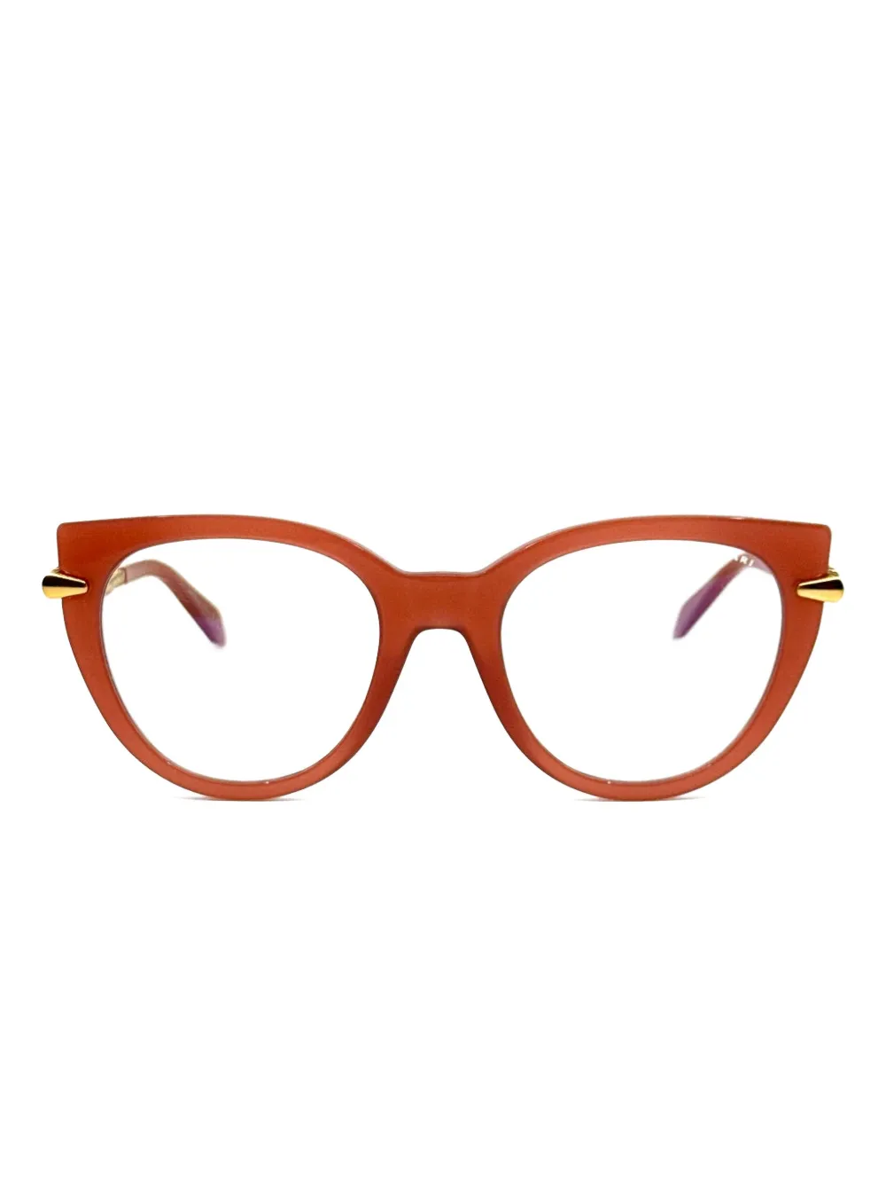 

Очки-«кошачий глаз» с бусинами на дужках Bvlgari, оранжевый