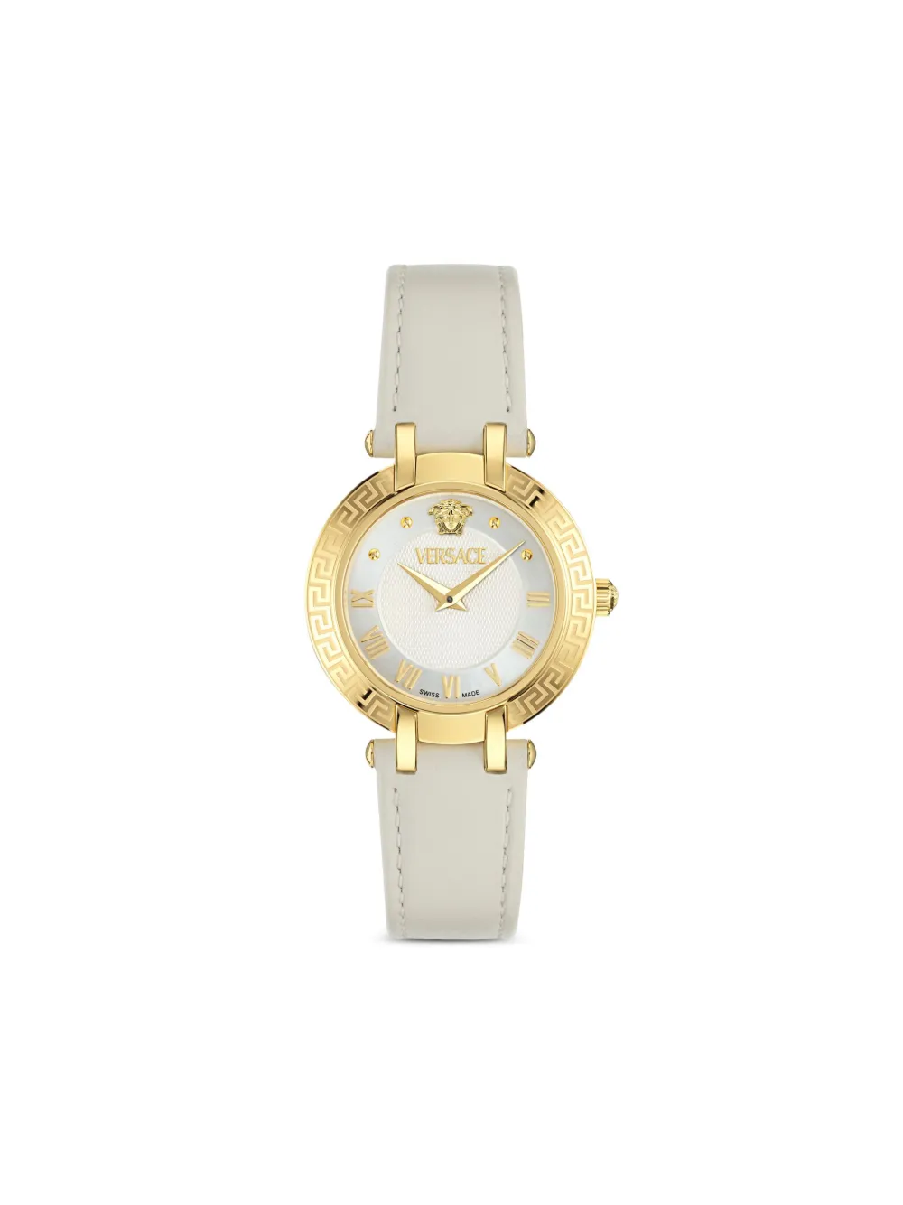 

Наручные часы 34 мм с узором Greca VERSACE, белый