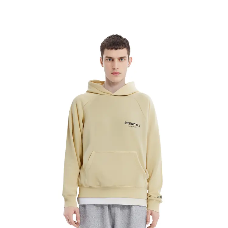 Толстовка унисекс кремовая Fear Of God Essentials, кремовый — фото 4