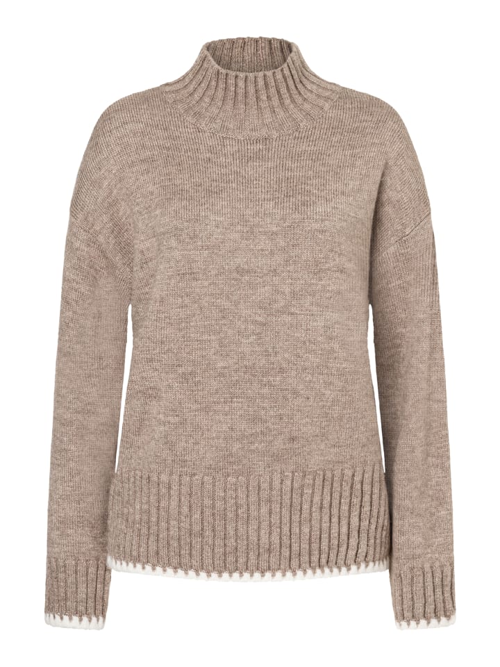 

мягкий трикотажный свитер в цвете серо-коричневый меланж More & More