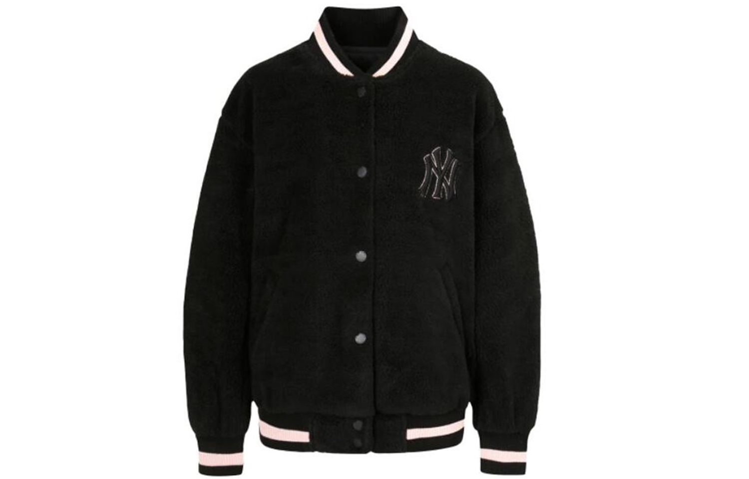 

MLB Куртка унисекс черная розовая, Black Pink