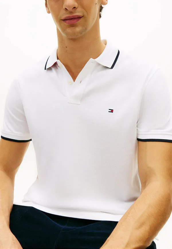 Рубашка-Поло прямого кроя с контрастной отделкой Tommy Hilfiger, White — фото 4