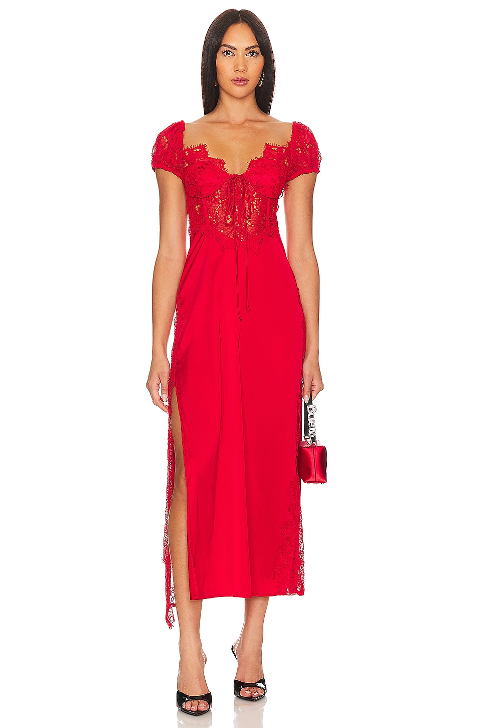 

Платье макси кейси For Love & Lemons, красный