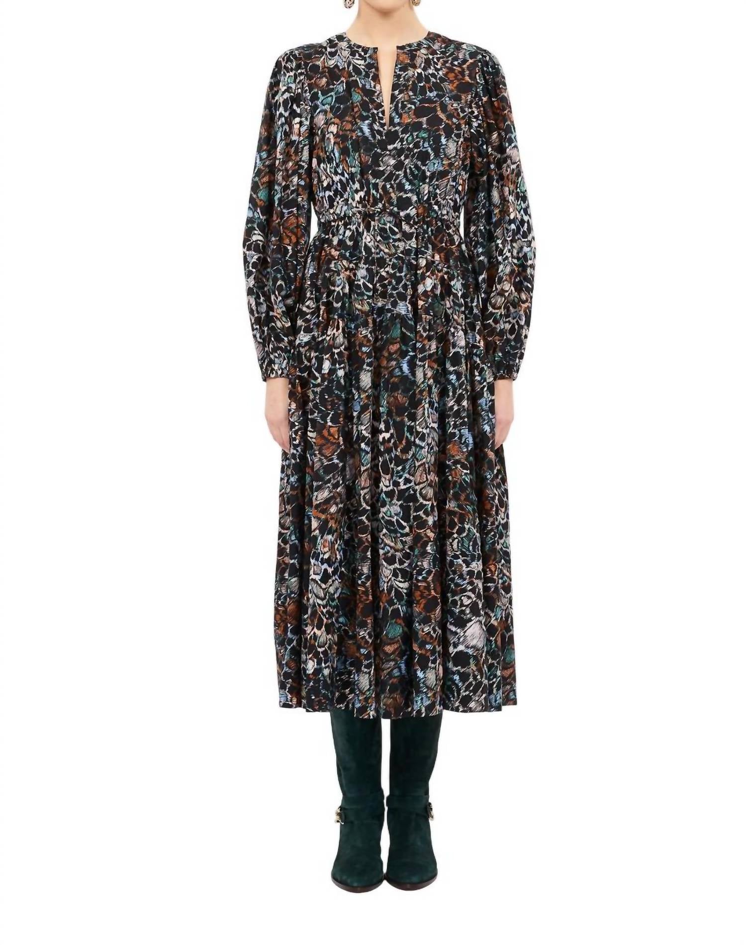 

Платье Aurelie с принтом Starling Ulla Johnson, цвет starling print