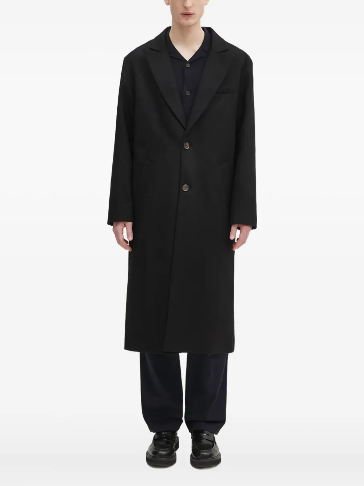 

Однобортное пальто APC A.P.C., черный