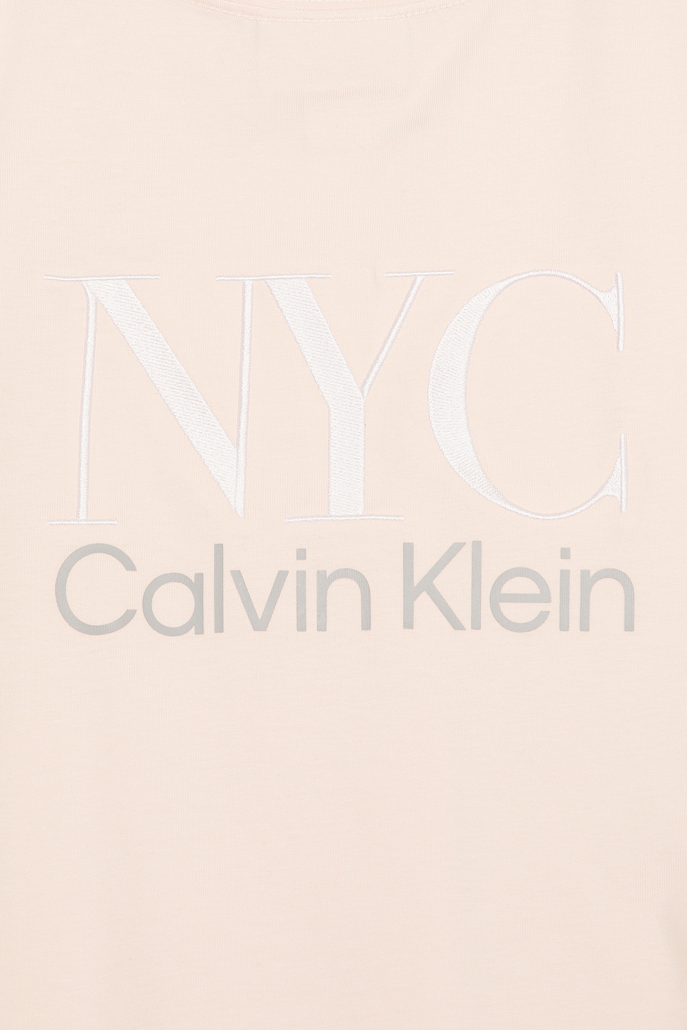 Футболка с вышивкой на спине "Нью-Йорк" Calvin Klein, silver peony — фото 3