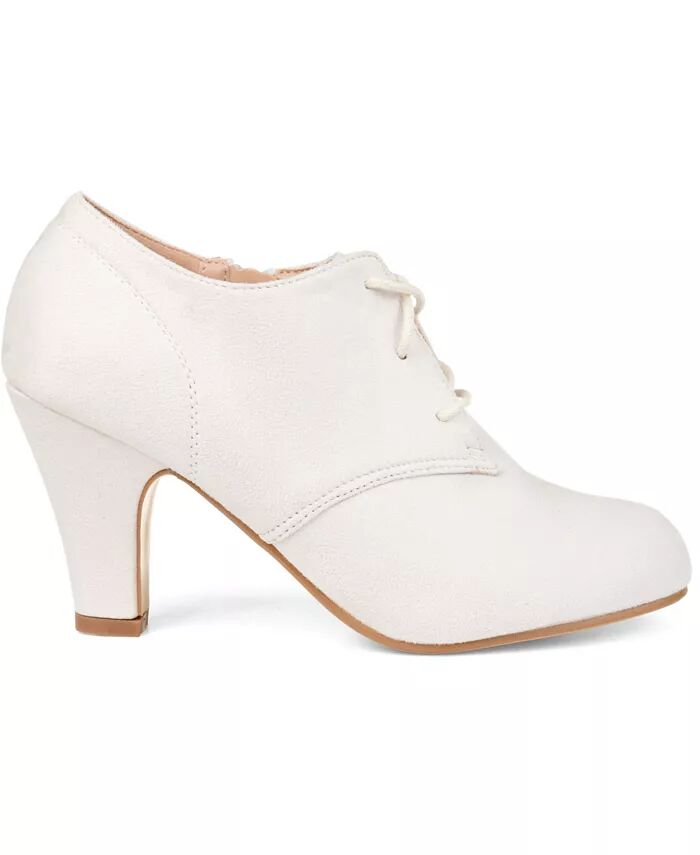 Женские полусапоги Leona Lace Up Dress Shooties Journee Collection, коричневый/бежевый — фото 2