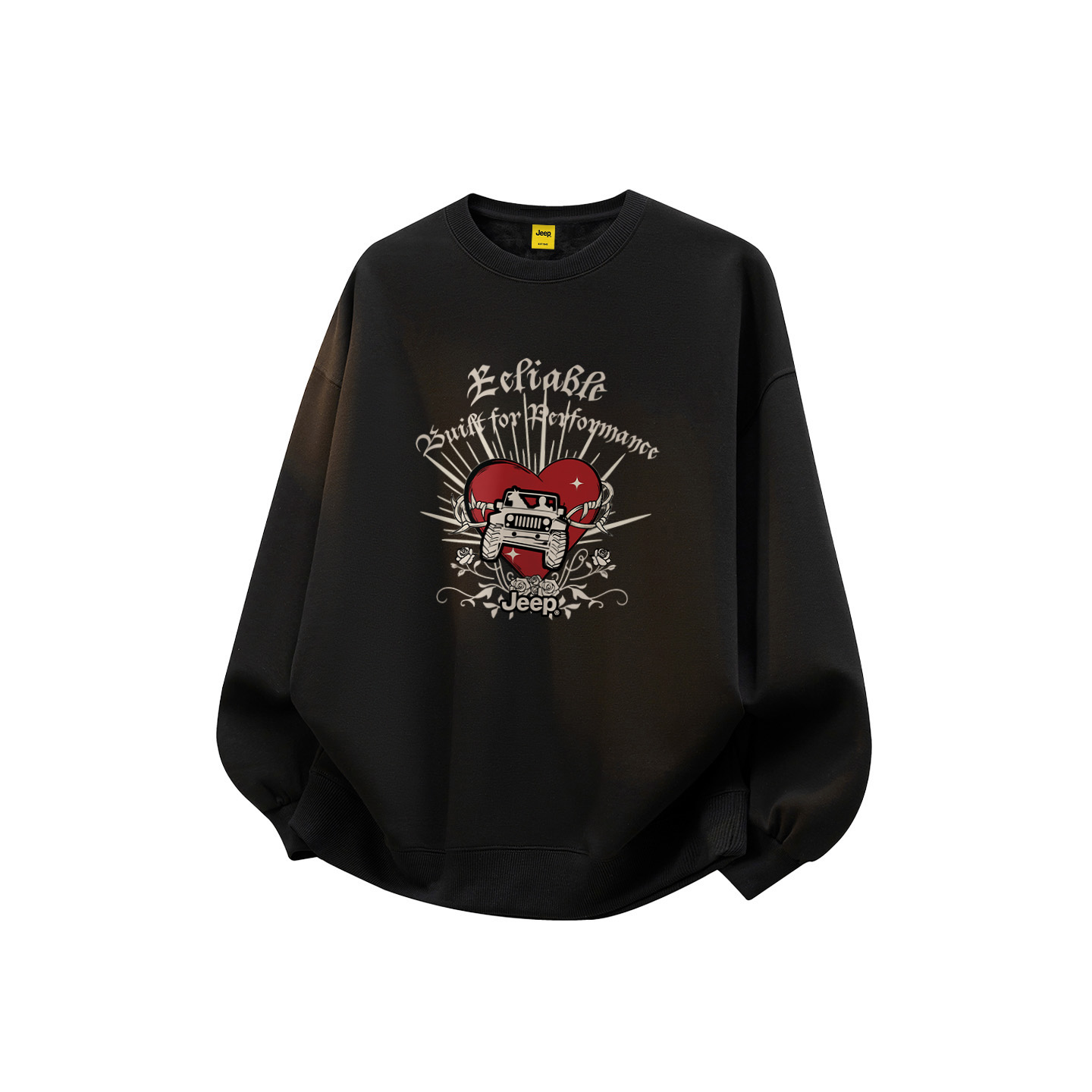 

Свитшот Unisex Crew Neck Thickened Regular Jeep, pure черный